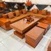 Sofa chân thuyền gỗ hương đá